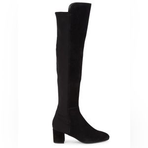 New Stuart Weitzman Gillian 60 Suede Over-The-Knee Boots in Black - size 9